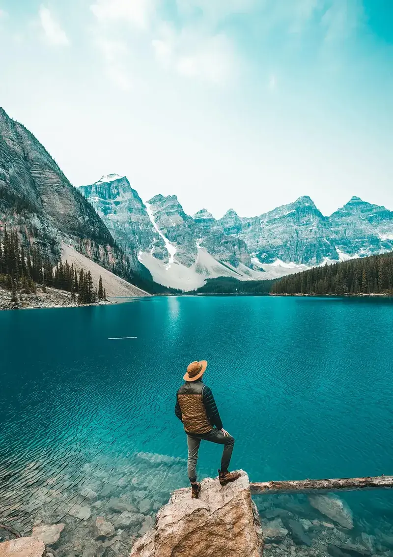 Mountain valley and glacial water in Canada